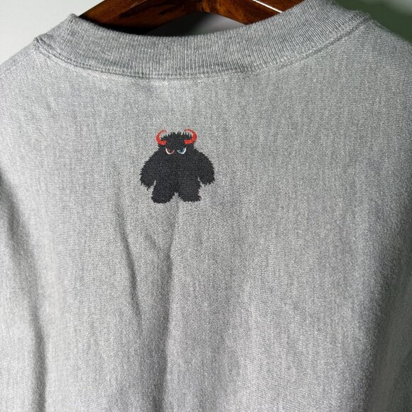 Monstrous Flagship Champion Sweatshirt Crewneck Reverse Weave Light Gray Sz Med - Picture 3 of 6